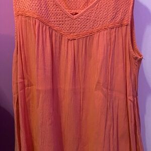 Sonoma Sleeveless Orange Top - Size XL - excellent preowned condition